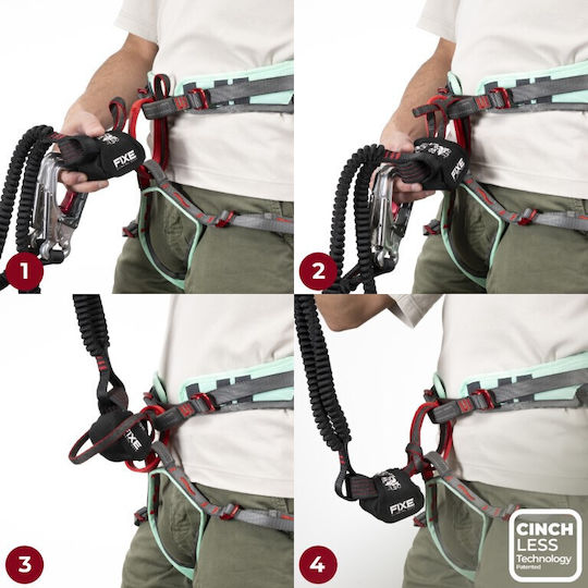 Fixe Ferratum Kettenloser Lanyard Imanatas Αυτασφαλισης Schwarz