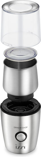 Izzy Grind n’ Chop IZ-6205 Râșniță electrică pentru cafea 200W cu capacitate de boabe 100gr Argintiu