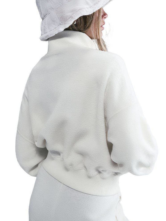 Fleece Kids Sweatshirt with Pockets Pearl