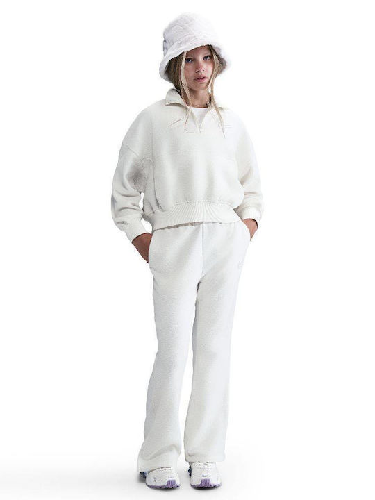 Fleece Kids Sweatshirt with Pockets Pearl