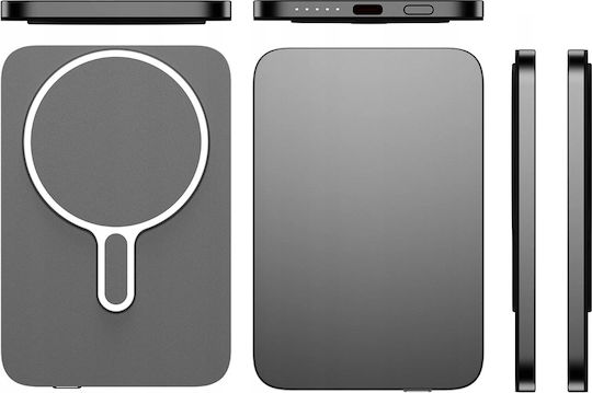 3MK MagSnap Go MagSafe Power Bank 5000mAh 20W with USB-C Port Gray