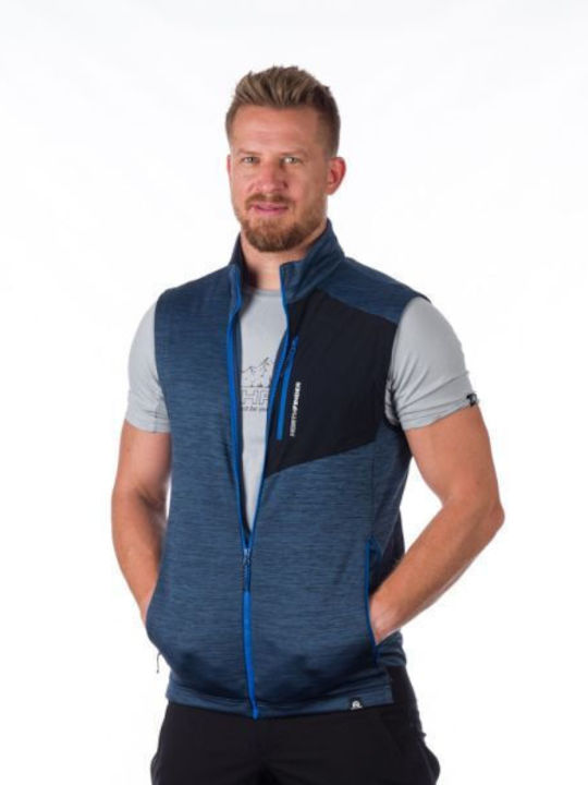 Sleeveless Jacket Dark Blue Melange