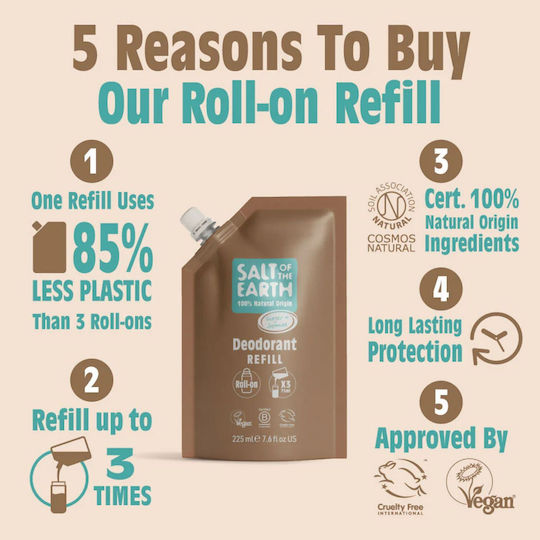 Salt of the Earth Ginger & Jasmine Αποσμητικό Refill 300ml