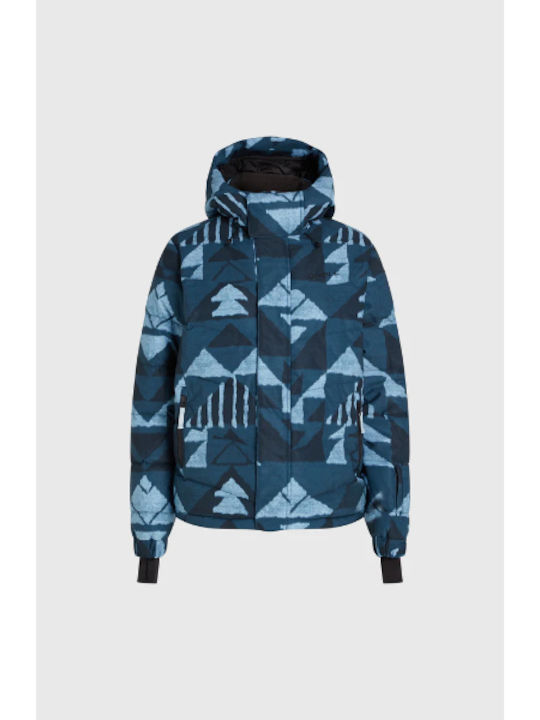 Women's Puffer Jacket for Winter Blue Triangle