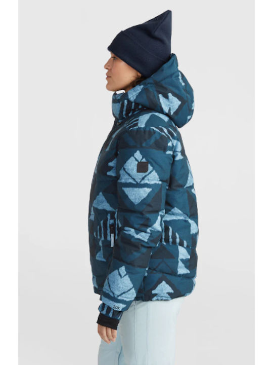 Women's Puffer Jacket for Winter Blue Triangle
