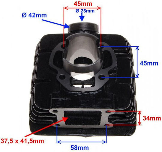 Set Motor 60cc Yamaha Dt Diametru 43mm