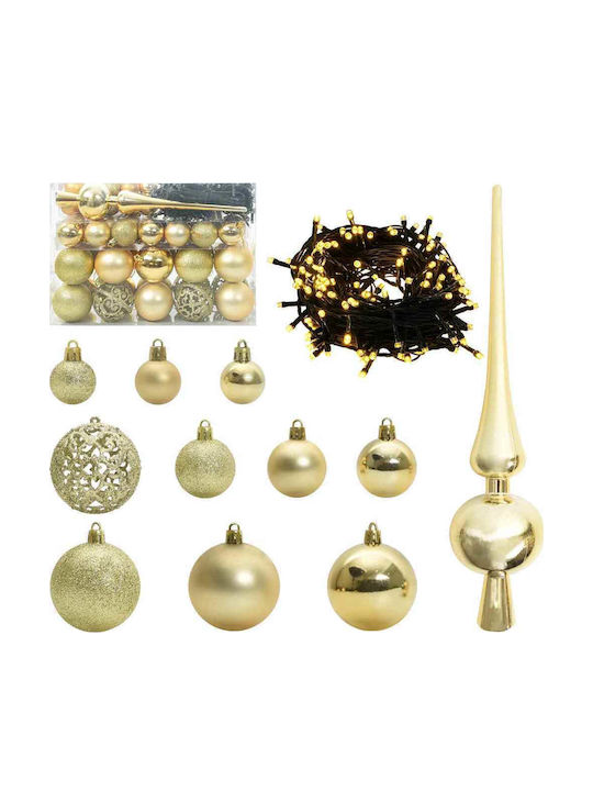 Weihnachtsbaum Basis 120cm mit LED-Beleuchtung Schwarz