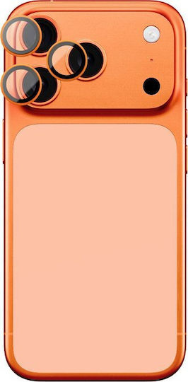 AmazingThing Camera Protection Tempered Glass Orange for the iPhone 17 Pro, iPhone 17 Pro Max