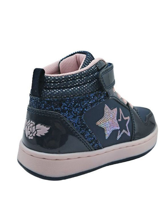 Serena Kids Sneakers High with Scratch Blue