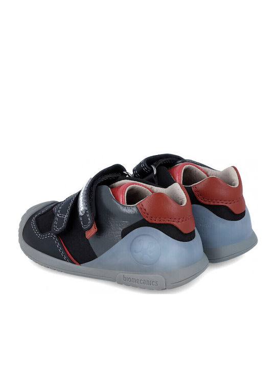 Παιδικά Sneakers Ανατομικά με Σκρατς Μαύρα
