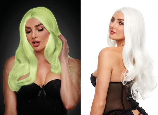 Pleasure Wigs Jessie Парик Бял Блясък В Тъмното