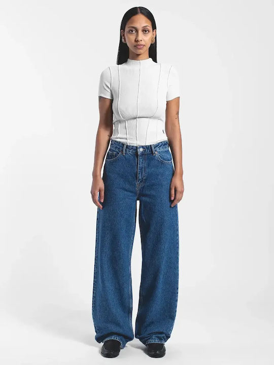 Damenjeans in Entspannter Passform Mid Stone