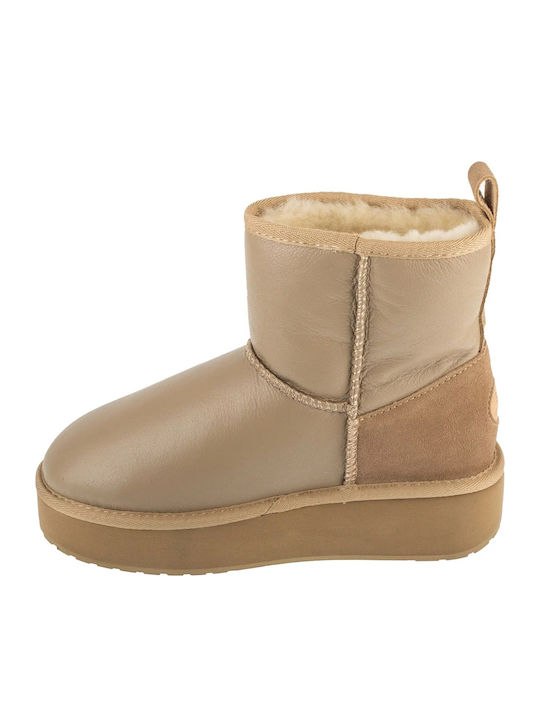 Stinger Mini Leather Women's Ankle Boots Sand