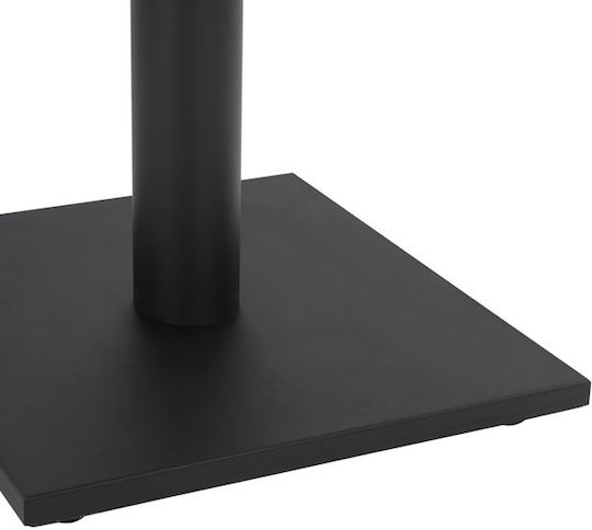 HomeMarkt Table Stand made of Metal with Regulator Black Checkmate 40x40x72cm