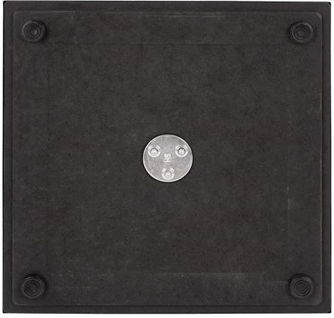 HomeMarkt Table Stand made of Metal with Regulator Black Checkmate 40x40x72cm