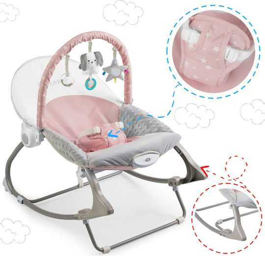 Nukido Elektrisch Baby Relax mit Vibration Rosa für Kind bis 18kg