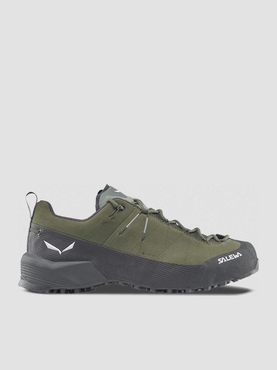 Salewa Wildfire Leather 2 Men's Waterproof Hiking Shoes With Gore-Tex Membrane Green