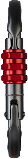 Fixe Oliba Screw Lock Anthracite Red Carabiner Ασφαλειας