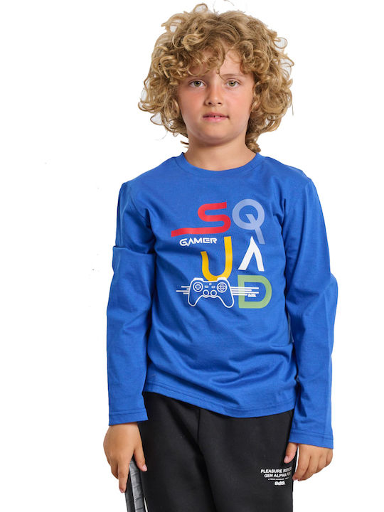 Kids' Shirt Long Sleeve Blue Prudence
