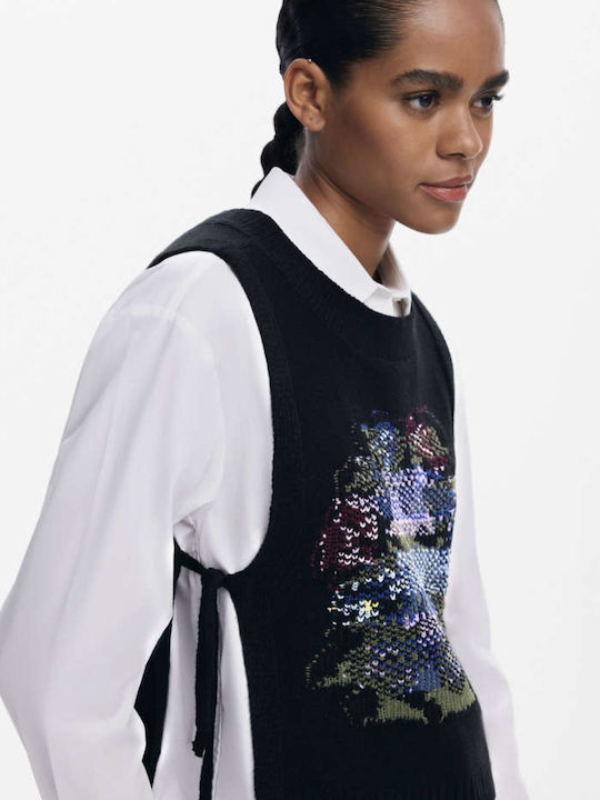 Long Sleeve Women's Shirt White Floral