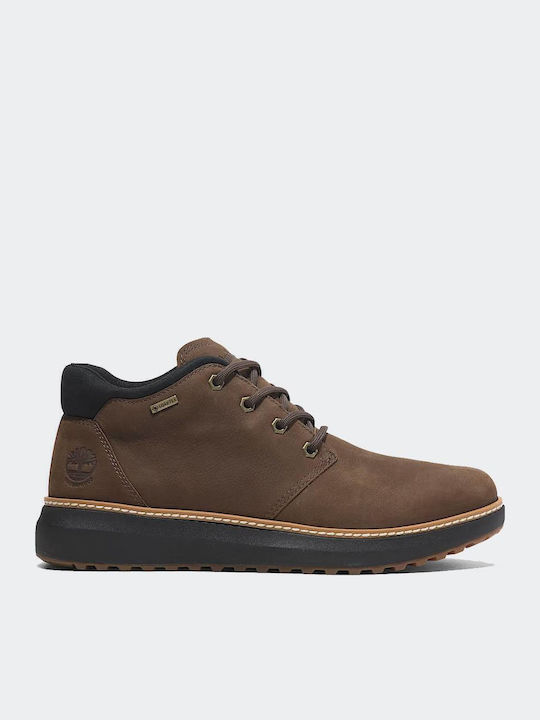 Hudson Road Mid Lace Up Leather Brown Men's Boots Waterproof