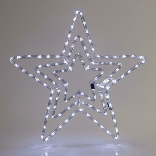 Eurolamp Plastic Illuminated Christmas Decorative Pendant Star 60x14x60cm White