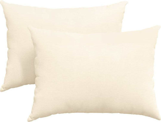 vidaXL Възглавница За Диван От Кадифе Крем 50x70см