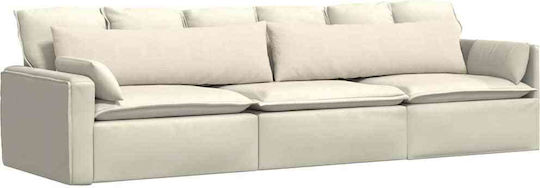 vidaXL Sofa-Kissen aus Samt Crem 40x145cm