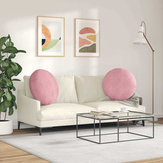 vidaXL Μαξιλάρι Ροζ 2τμχ 60x60εκ.