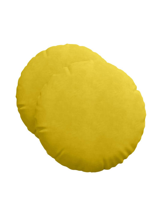 vidaXL Velvet Yellow Sofa Cushion 40x40cm