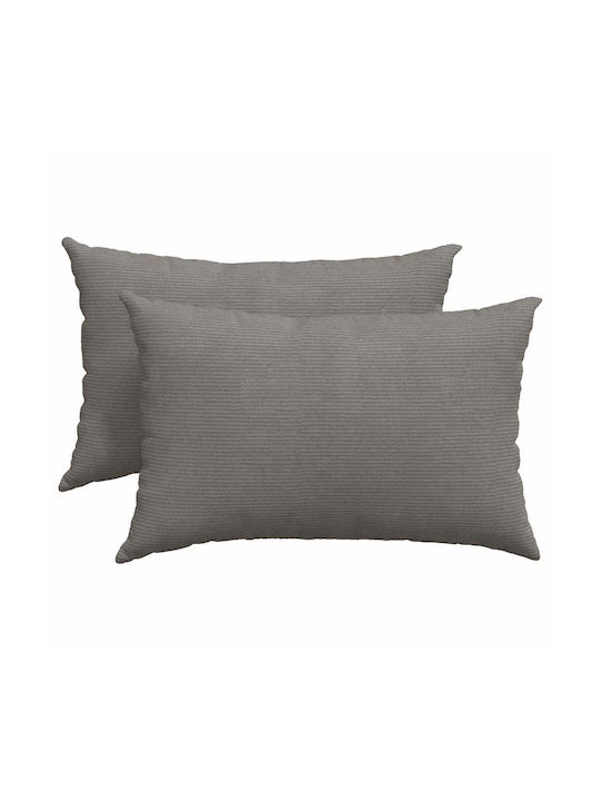 vidaXL Velvet Sofa Cushion Light Gray 40x60cm