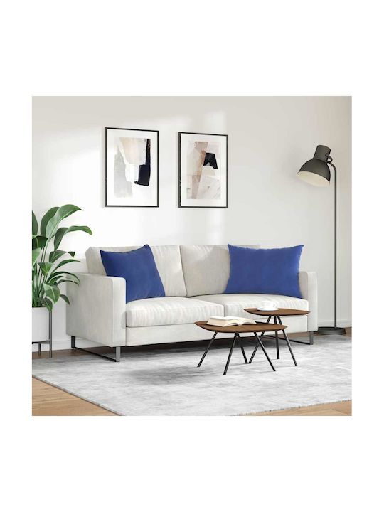 vidaXL Sofa-Kissen aus Samt Blau Polizei 50x70cm