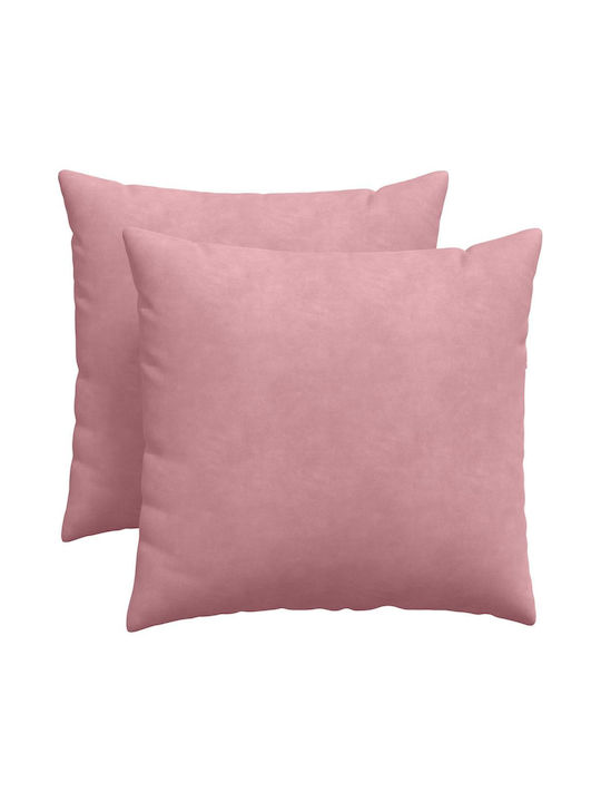 vidaXL Velvet Pink Sofa Cushion 50x50cm