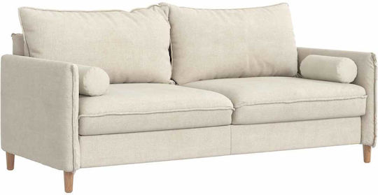 vidaXL Velvet Sofa Cushion Cream 40x15cm