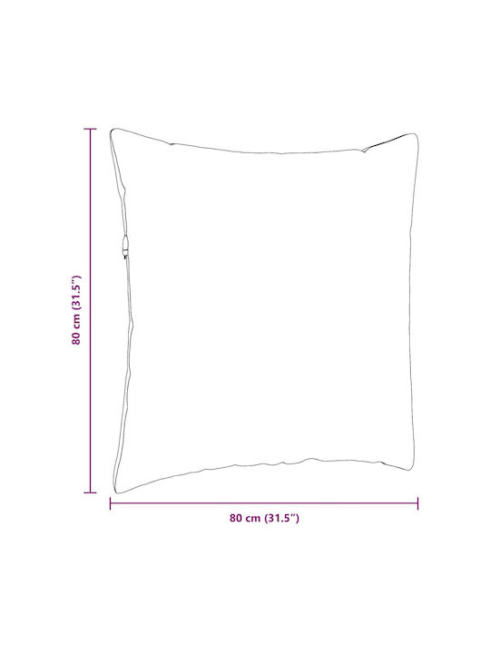 vidaXL Perna De Canapea Albă 80x80cm