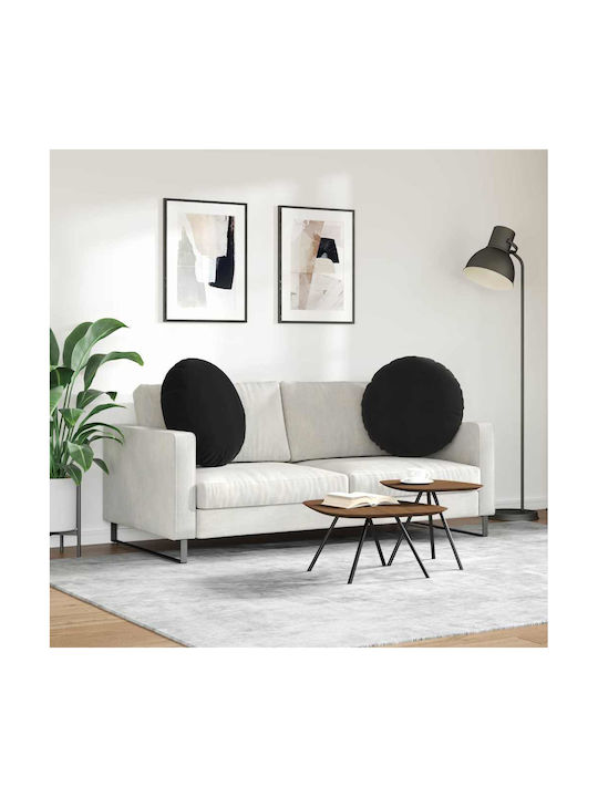 vidaXL Velvet Black Sofa Cushion 60x60cm