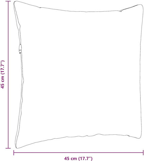 vidaXL Sofa-Kissen aus Samt Meeresblau 45x45cm