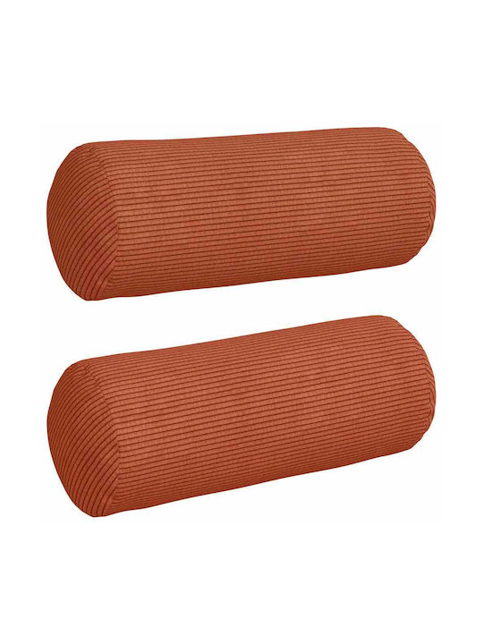 vidaXL Sofa Cushion from Velvet Red Orange 2pcs 40x15cm.