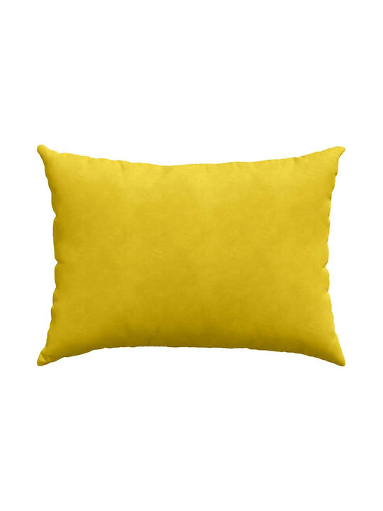 vidaXL Velvet Sofa Cushion Yellow 50x70cm