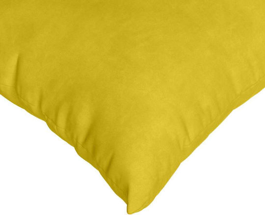 vidaXL Μαξιλάρι Καναπέ από Βελούδο Κίτρινο 50x70εκ.