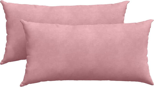 vidaXL Velvet Sofa Cushion Pink 40x80cm