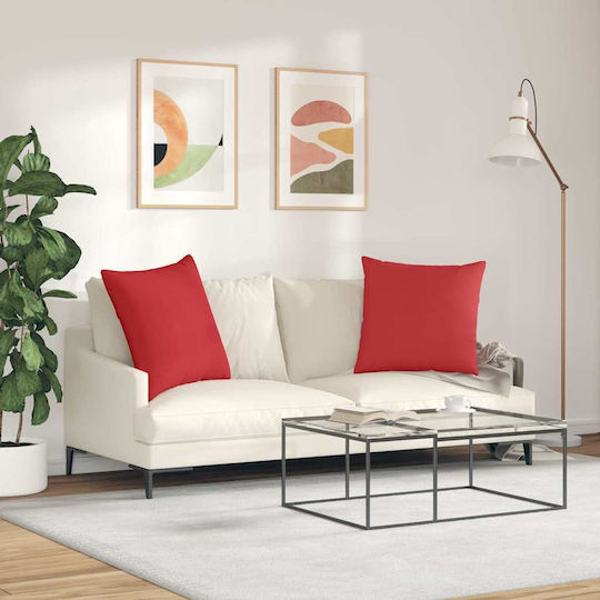 vidaXL Μαξιλάρι Κόκκινο 2τμχ 60x60εκ. vidaXL Μαξιλάρι Κόκκινο 2τμχ 60x60εκ.