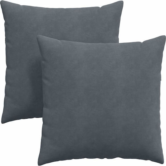 vidaXL Velvet Sofa Cushion Dark Gray 60x60cm