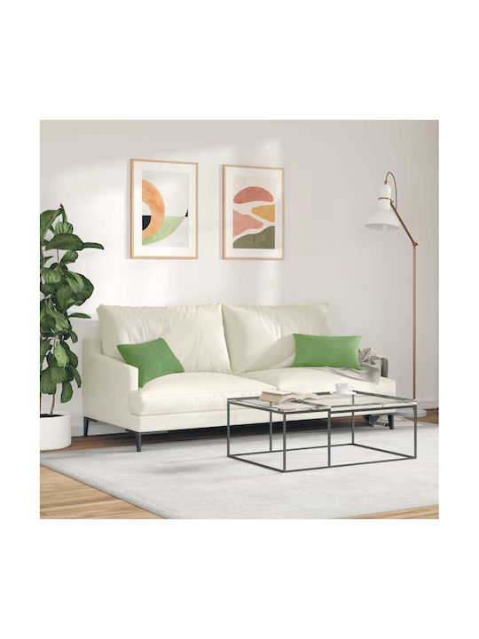vidaXL Velvet Sofa Cushion Light Green 30x50cm