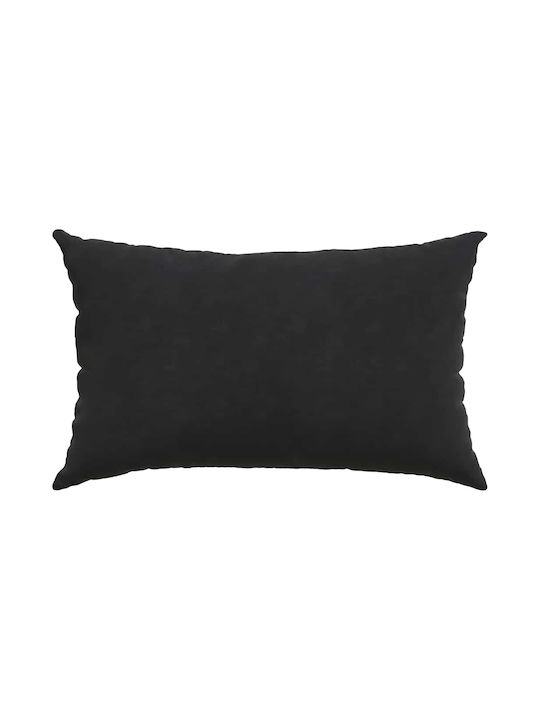 vidaXL Sofa-Kissen Aus Samt Schwarz 30x50cm