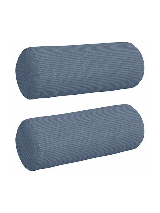 vidaXL Sofa Cushion from Velvet Blue 2pcs 40x15cm.