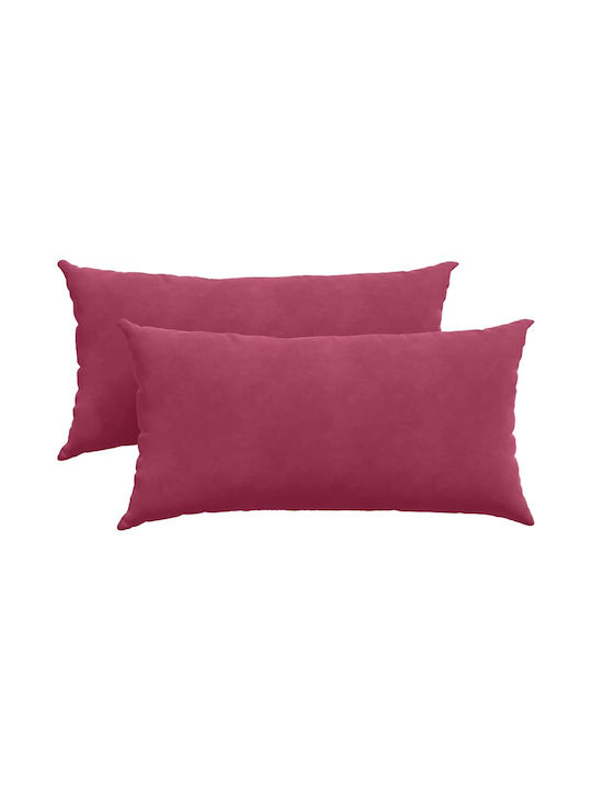 vidaXL Sofa-Kissen aus Samt Rotes 40x80cm