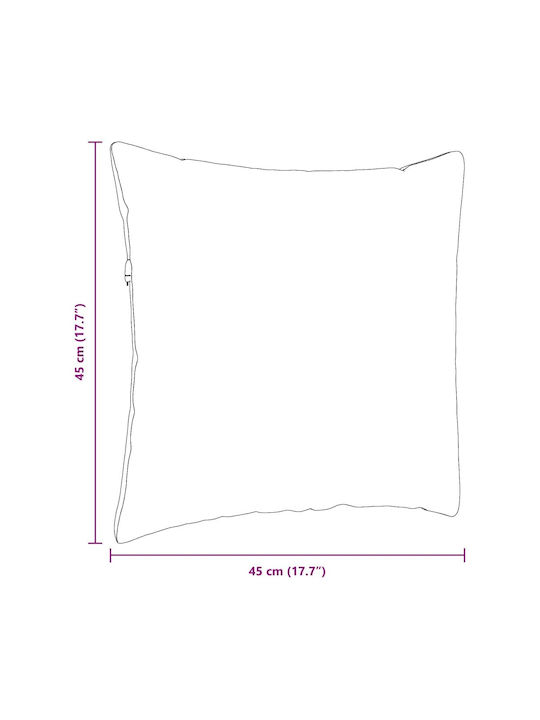 vidaXL Μαξιλάρι Καναπέ Ροζ 45x45εκ.