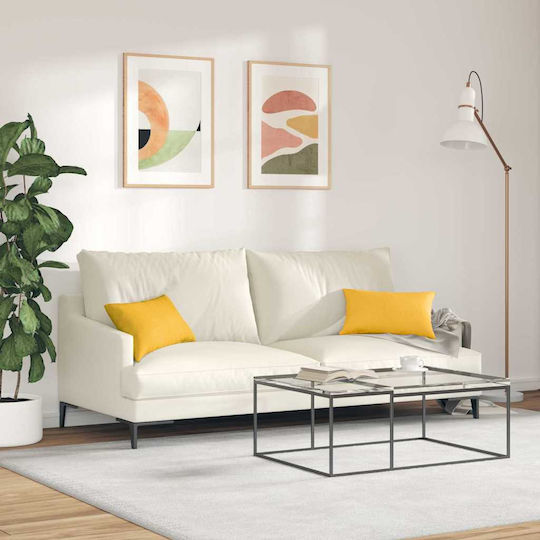 vidaXL Throw Pillow Soft Yellow 2 Pieces 30x50cm vidaXL Throw Pillow Soft Yellow 2 Pieces 30x50cm