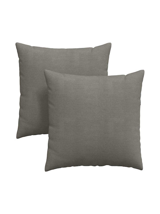 vidaXL Velvet Sofa Cushion Light Gray 60x60cm